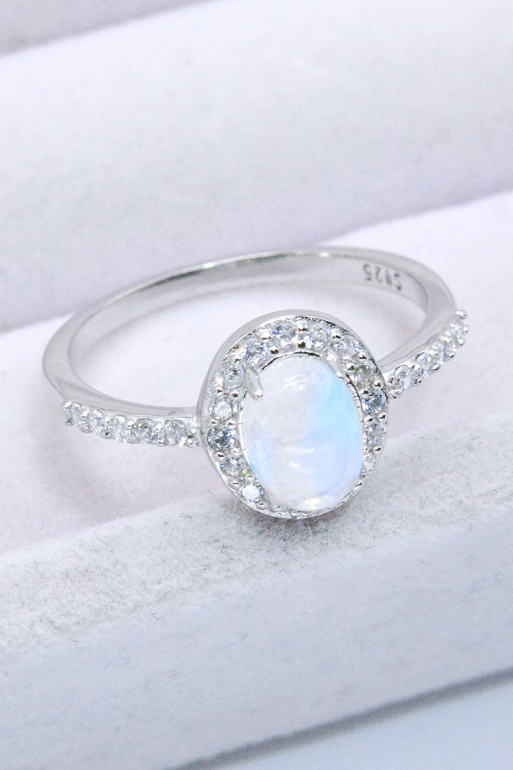 Sterling Silver Moonstone Aura Ring - ZISK Shop  