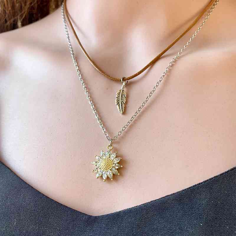 Sunflower Pendant Necklace Set - ZISK Shop  