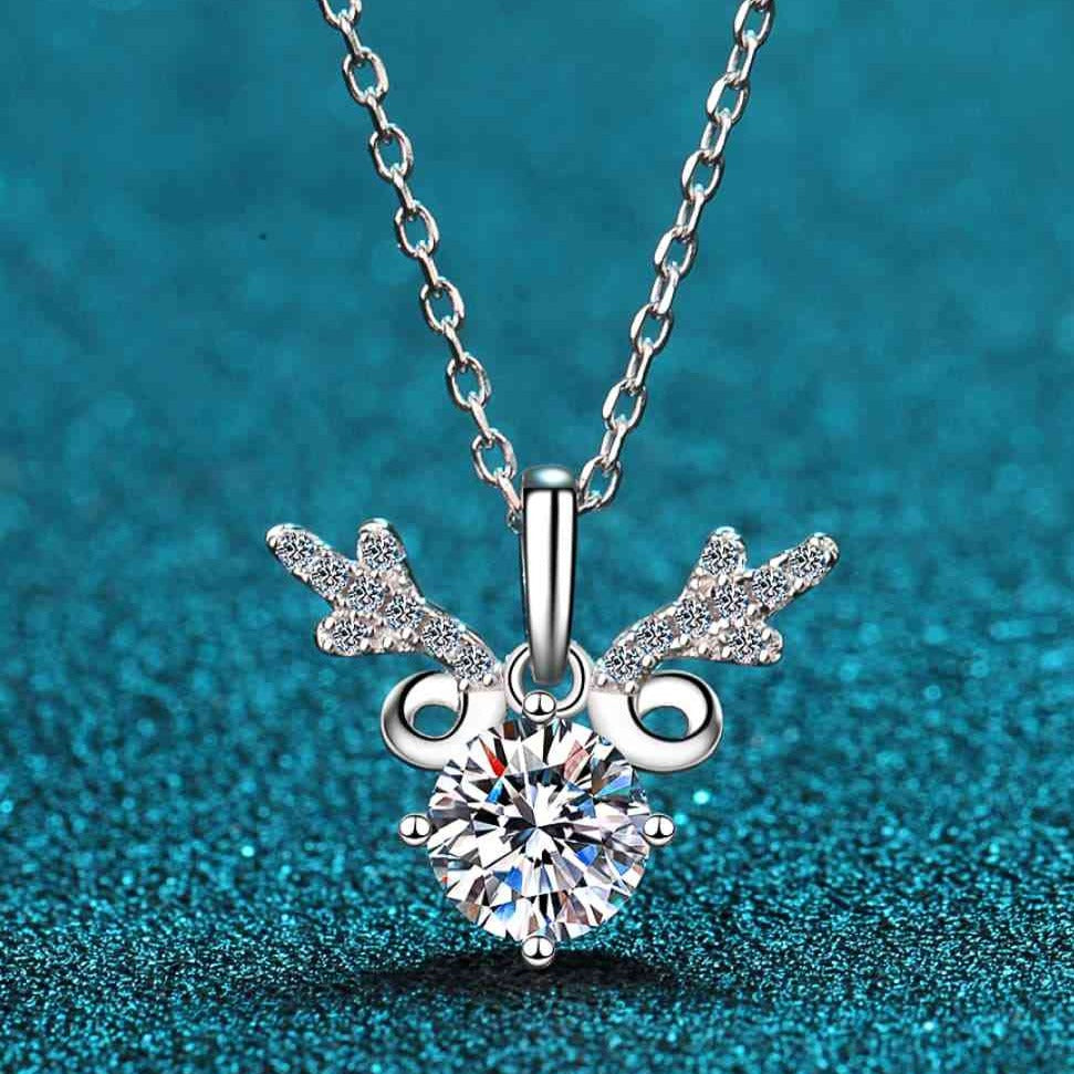 1 Carat Moissanite Sterling Silver Queen Necklace - ZISK Shop  