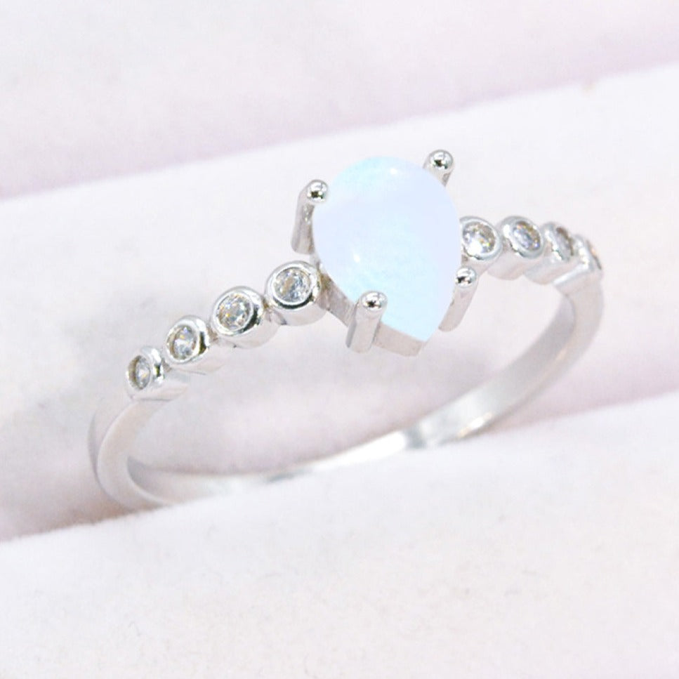 Moonstone's Raindrop Elegance Ring - ZISK Shop  