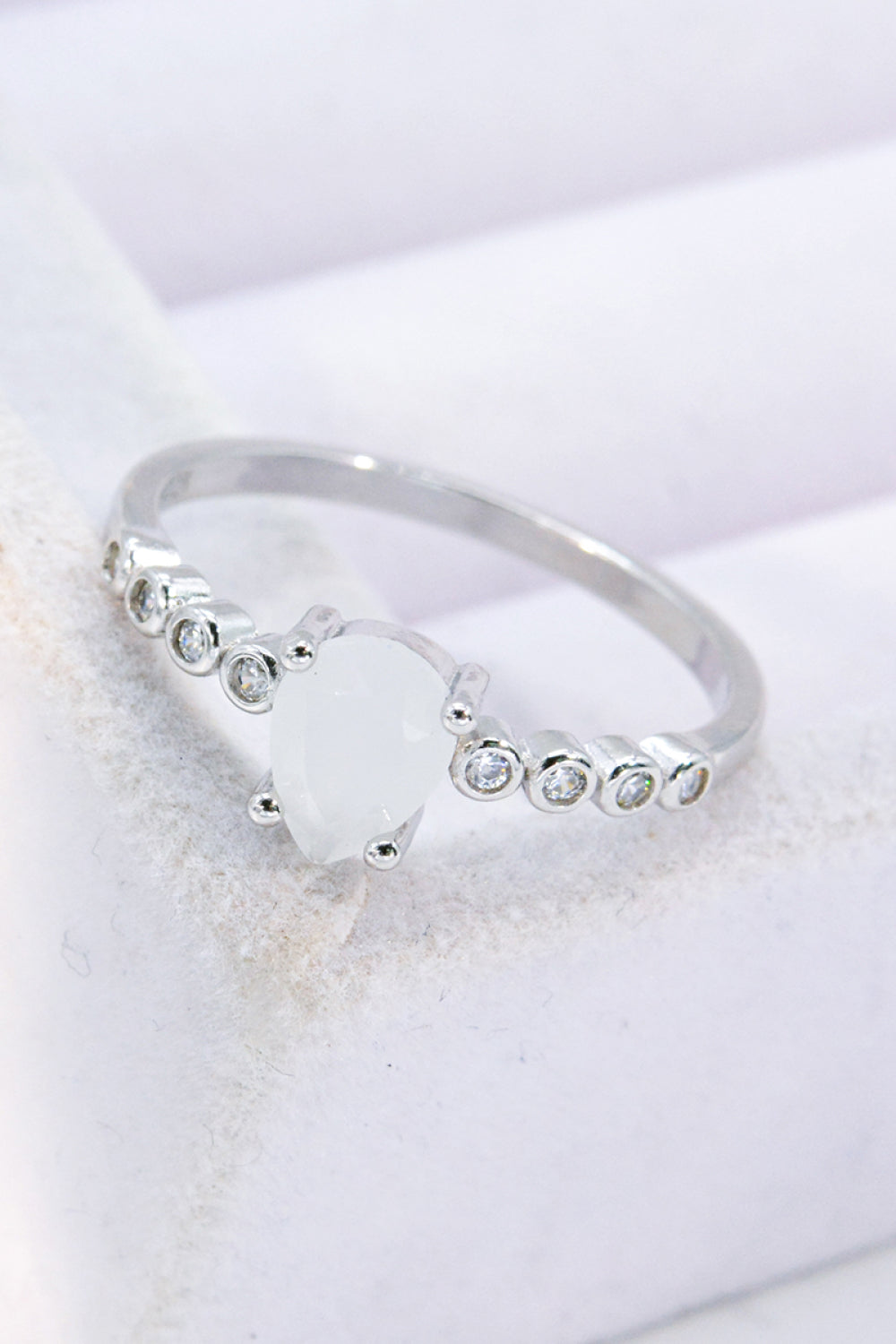 Moonstone's Raindrop Elegance Ring - ZISK Shop  