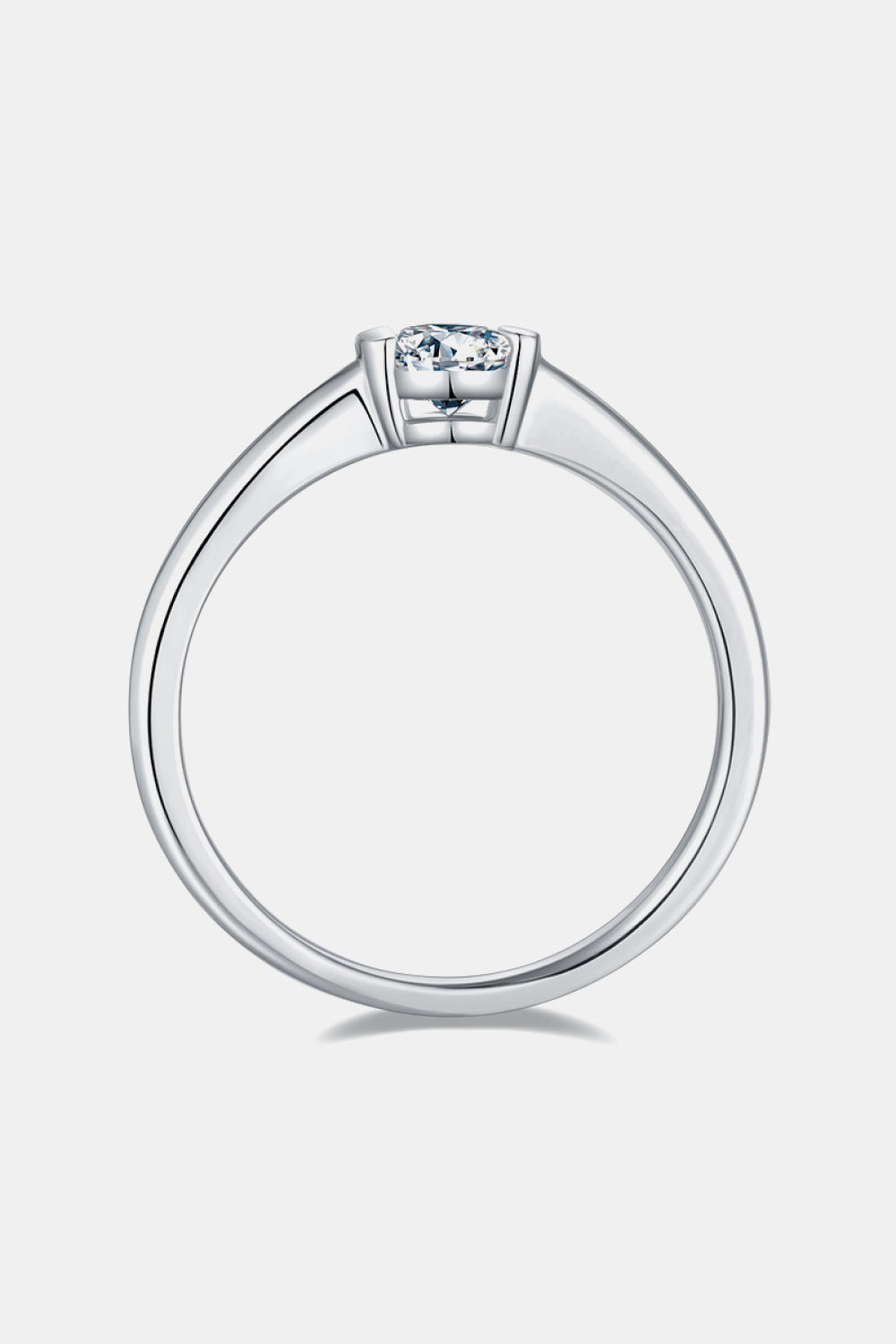 Sterling Solitary Moissanite Band - ZISK Shop  