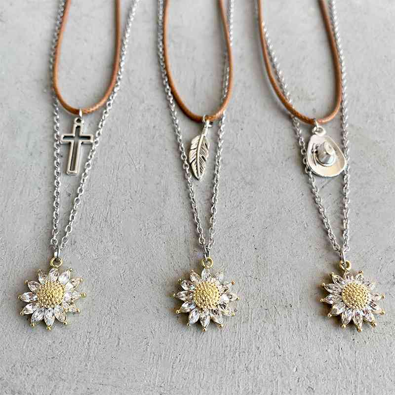 Sunflower Pendant Necklace Set - ZISK Shop  