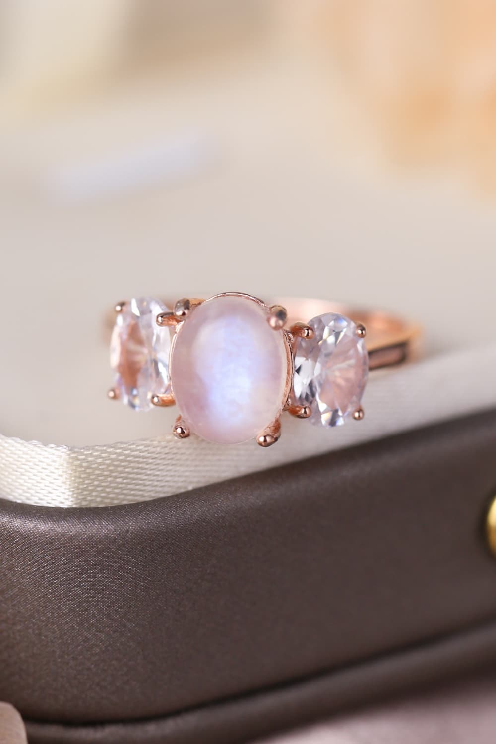 Tri-Gem Moonstone Sterling Ring - ZISK Shop  