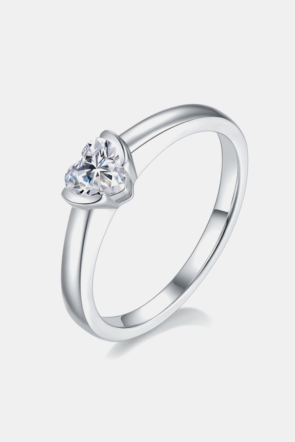 Sterling Solitary Moissanite Band - ZISK Shop  