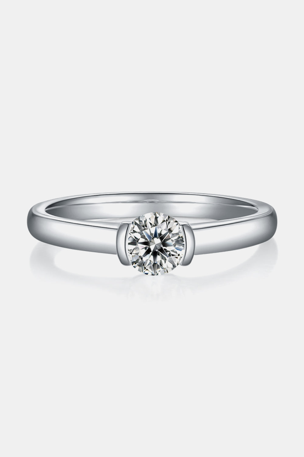 Sterling Solitary Moissanite Band - ZISK Shop  