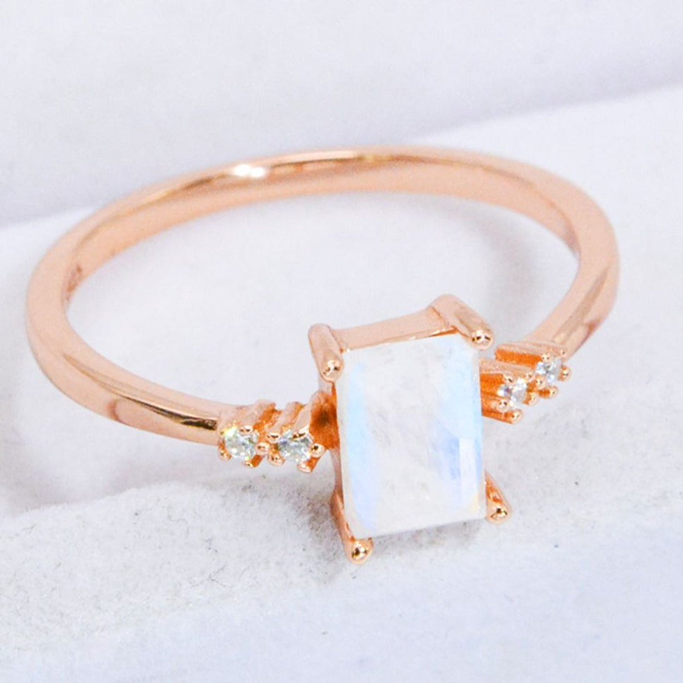 Geometric Moonstone Elegance Band - ZISK Shop  