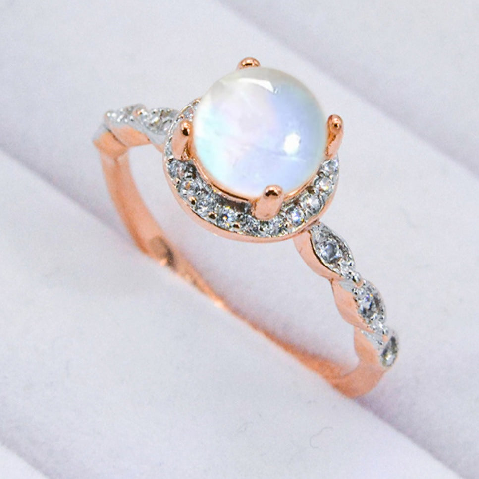 Circular Moonstone Elegance Ring - ZISK Shop  